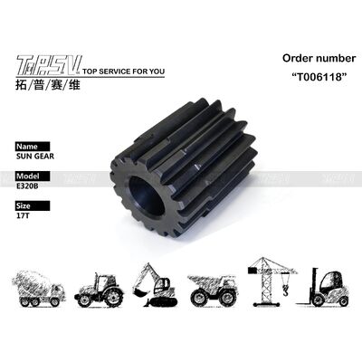 7Y-1430 دقت بالا E320C Excavator Travel 2 مرحله Gear خورشیدی با موتور هیدرولیک و کاهش دهنده سیاره ای
