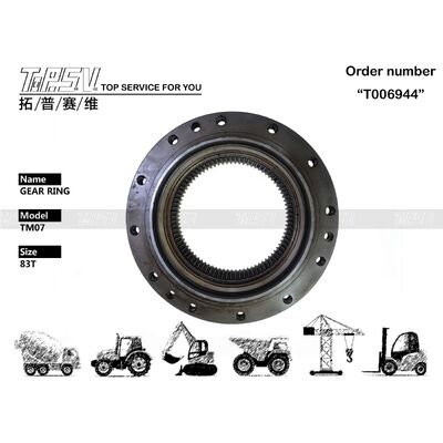 قطعات حلقه چرخ دنده بیل مکانیکی TM07 برای قطعات یدکی بیل مکانیکی مسافرتی
