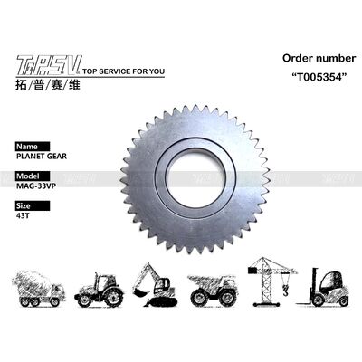 MAG33VP Excavator Travel 1 Stage Planet Gear Parts For Travel Drive Excavator Spare Parts