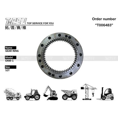 چرخ دنده بیل مکانیکی EX60-1 1 مرحله ای داخلی حلقه دنده فولادی 2024937 برای تعمیر ماشین آلات
