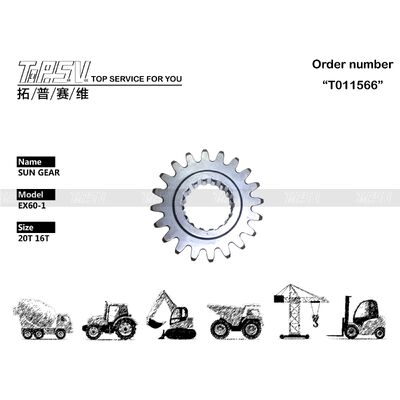 3039392 EX60-1 قطعات قطعات معدنی Swing 1 Stage Sun Gear برای سوئیگ درایو قطعات معدنی